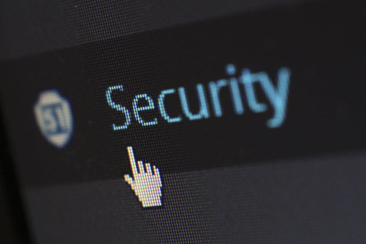 Cybersecurity lock concept on a keyboard